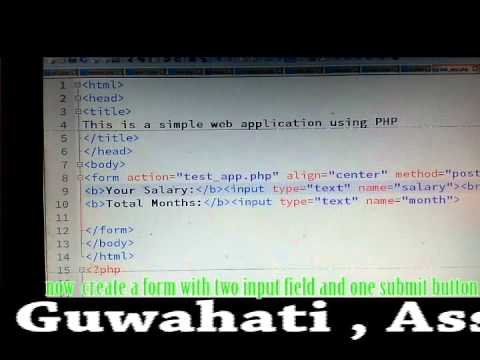 How to create a simple web application using PHP
